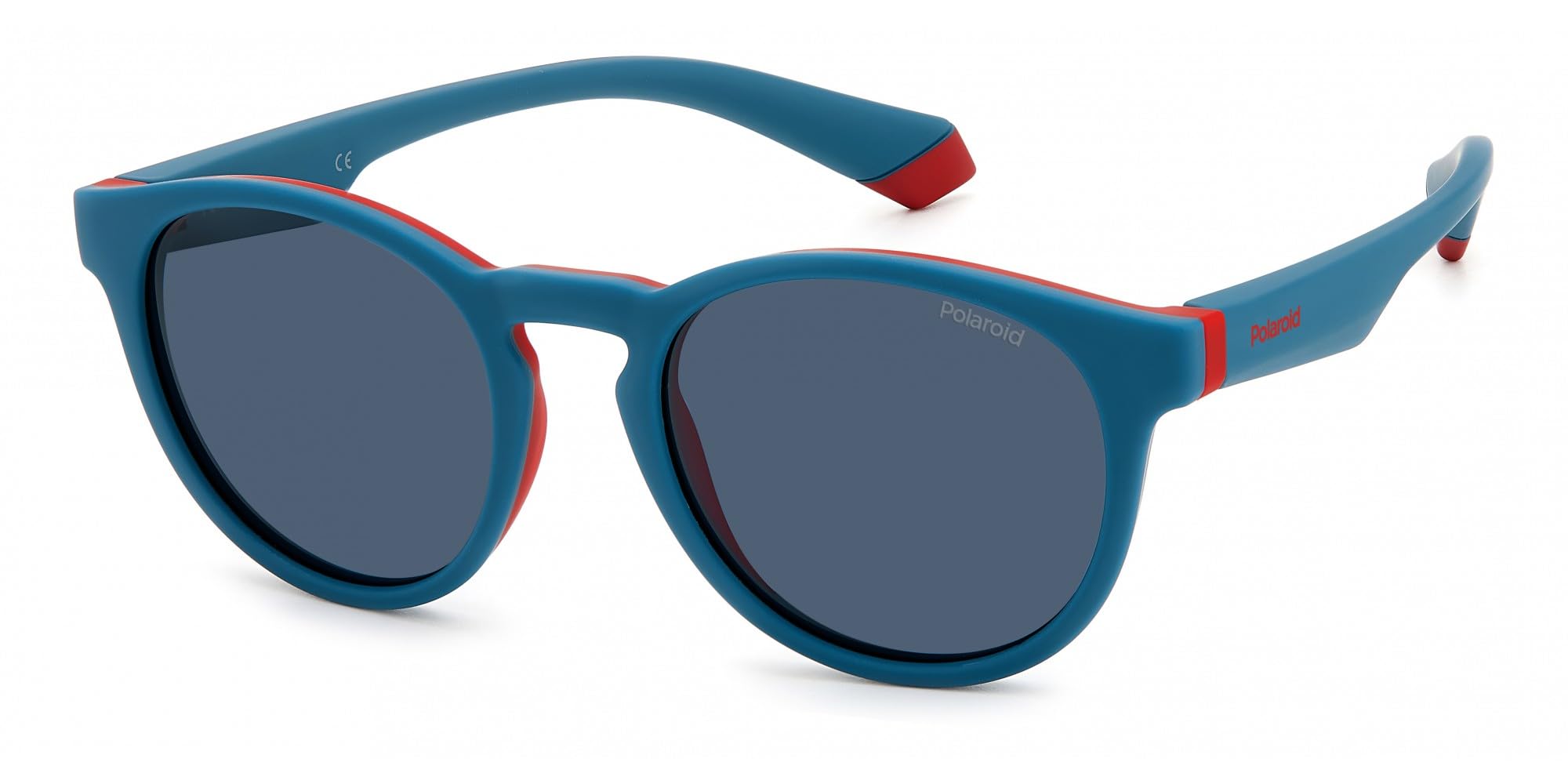 POLAROID KIDS Kinder Brille PLD 8048/S Größe 45-18 mm Teal Rot polarisiert