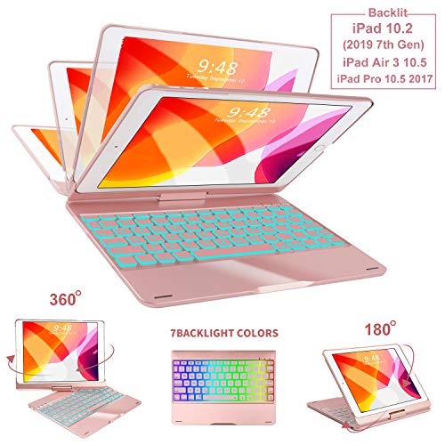 Keyboard Case for iPad 10.2 7th Gen/iPad Pro 10.5 2017/iPad Air 3-7 Color