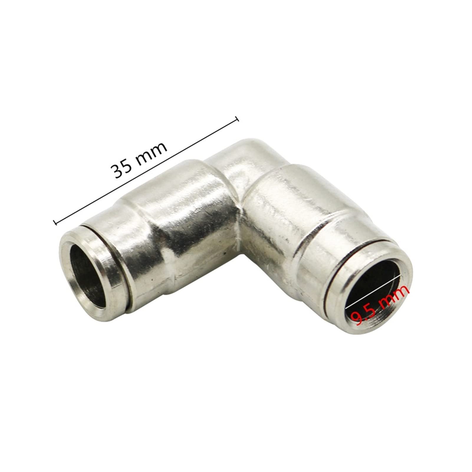 Conector de manguera de jardín 3/8 "Sistema de enfriamiento de niebla codo de acoplamiento rápido Acoplamiento de riego de invernadero agrícola Acoplamiento de tubería de jardín 10 piezas