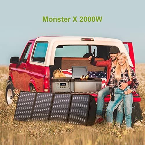 ALLPOWERS Portable Power Station 2000W (Peak 4000W) , 1500Wh Solar Generator Outdoor Generator Backup Battery Pack with 1x 200W Foldable Solar Panel for Home Emergency Power Outdoor RV Camping