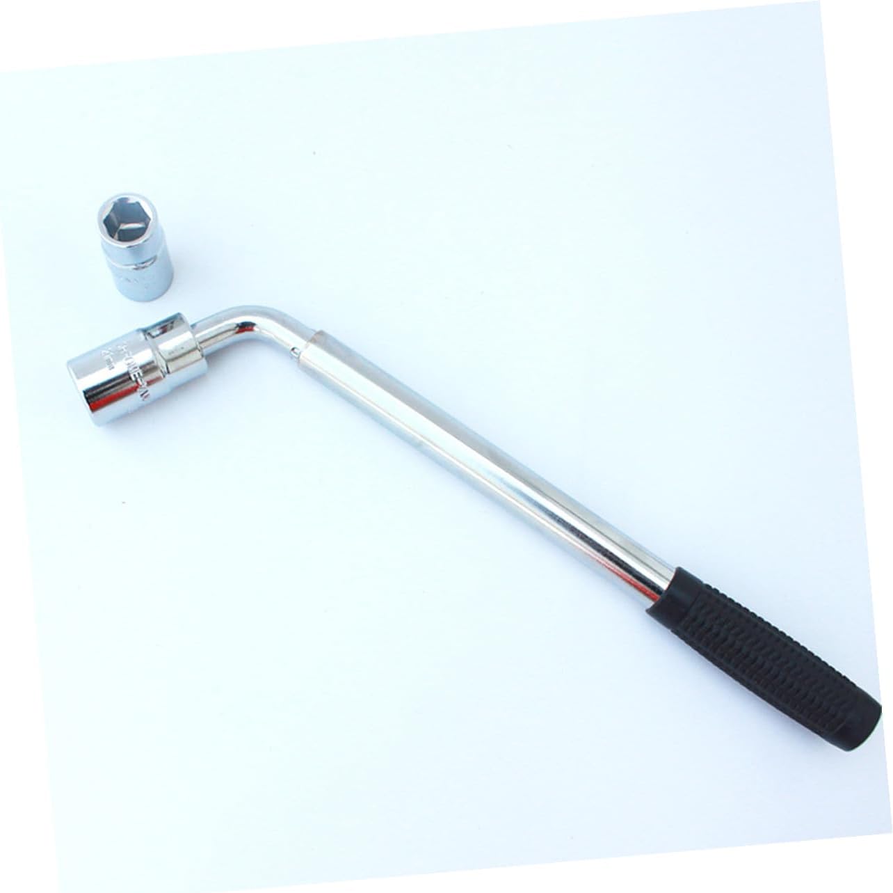 TEHAUX Telescoping Lug Wrench for Car Tires Heavy Duty Extendable Wheel Brace 17/19mm 21/23mm Sockets Adjustable Lug Nut Wrench for Easy Tire Changes