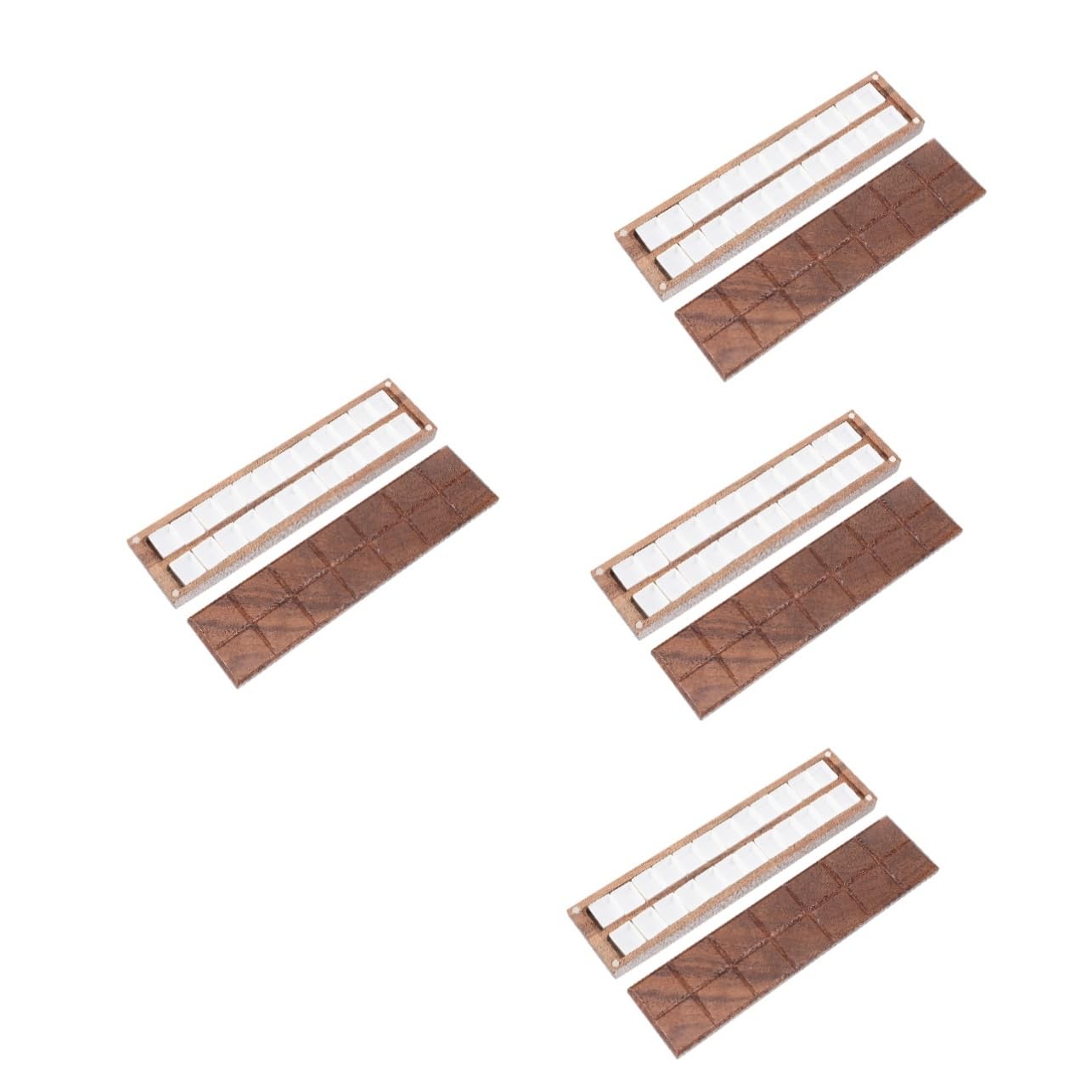 DIYEAH Caja De 4 Piezas Paleta De Pintura Caso De Pigmento De Arte Lata De Paleta De Acuarela Vacía Cajas con Tapas Plato Mixto De Colores Caja De Acuarela Vacía Paleta De Estaño Madera