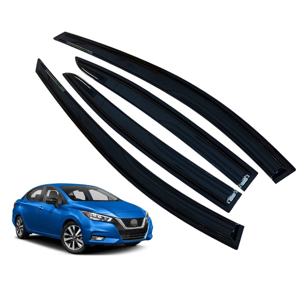Window Visors Rain Guards for Nissan Versa 2020 2021 2022 2023 2024 Accessories, Wind Deflectors Vent Shades for Nissan Versa