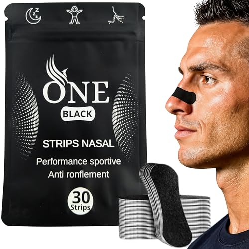 30 Bandelettes Nasales Sport & Sommeil | Système anti-ronflement efficace puissant | Ecarteur Nasal | Dilatateur Nasal | Strips/Dispositifs anti-ronflement | Bande Nasale Nez Performance & Endurance