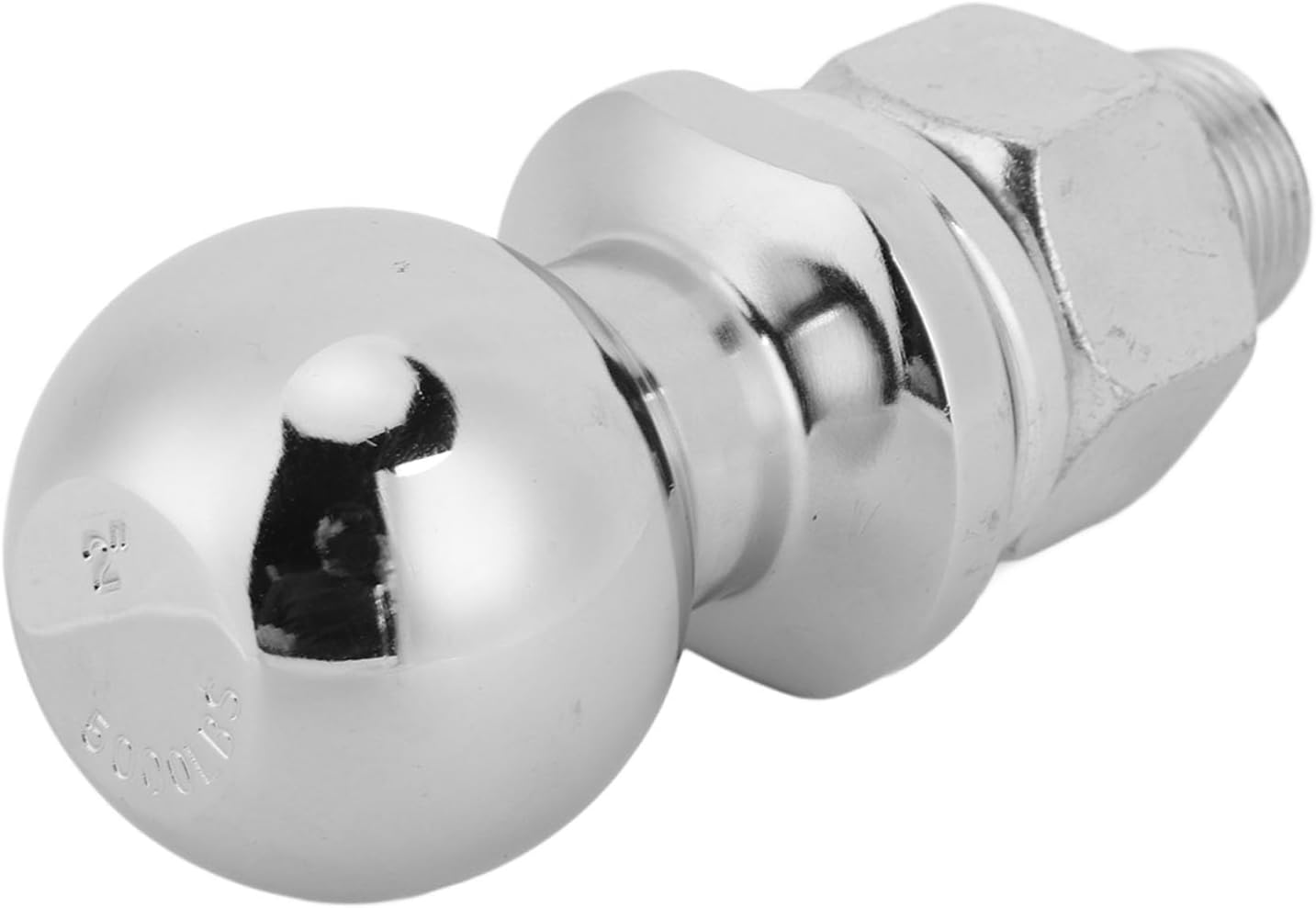 2 Inch Trailer Hitch Ball, Forged Steel 5,000 lbs Capacity Ball Mount, for Boat Trailers, Campers, ATVs, Pickups & SUVs