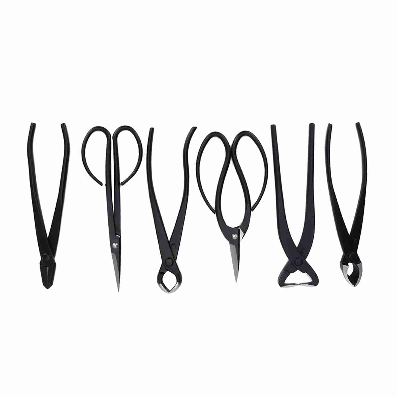 RIZGHWOY Kit de Herramientas para Bonsái de 6 Uds, Tijeras de Podar Profesionales con Bolsa de Almacenamiento para Jardinería, Poda, Aflojamiento del Suelo y Corte de Hojas