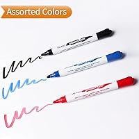 Vista 9 de VIZ-PRO Pizarra magnética móvil de doble cara, 48 x 36 pulgadas, con 12 marcadores