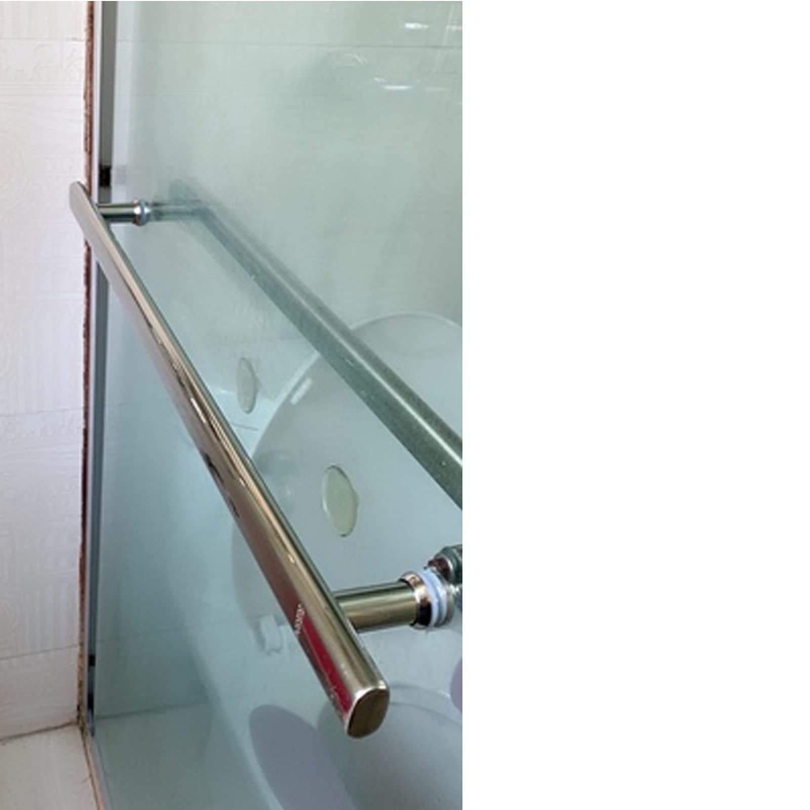 Poignée de porte en verre unilatérale inox pour remplacer poignée douche