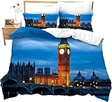 【Set Housse de Couette】: Housse de couette 140 x 200 cm + 2 taie d'oreiller 65x65 cm avec Fermeture éclair