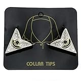 Piratenladen Collar Tips with Cowboy Hat, Triangle Necklace, Silver, Western, Unisex, Fans of Western Culture and Style