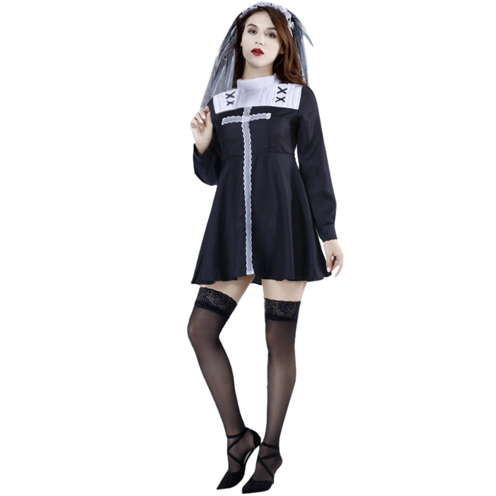 Disfraces Mujer, Disfraz Monja De Fantasmas Malignos Disfraces De Carnaval Disfraz Despedida Soltero Ropa Medieval Disfraz Halloween Traje De Cosplay Disfraces Disfraces Medievales Disfraz Medieval