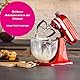 Kitty Professional Profi-Flexirührer Tornado kompatibel mit Kitchen Aid 4,3 und 4,7/4,8 Liter Küchenmaschine Spülmaschinenfest,18/10 Edelstahl, BPA-freies Silikon, Twist in der Schüssel