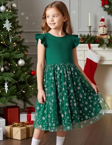 Image of PATPAT Girl's Tulle Dress Tutu Party Birthday Poster Formal Fancy Flower Princess Dresses