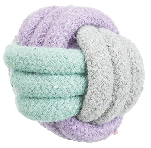 Trixie Junior Knoten-Ball - praktisches Hundespielzeug zum Tauziehen für Welpen - ø 6 cm, Zerrspielzeug für Hunde - 32810