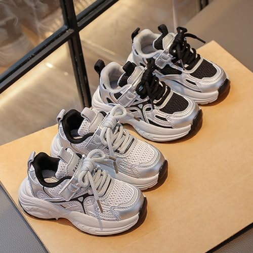 Boys Girls Mesh Sport Shoes Kids Sneakers Tennis Running Shoes Lace-Up Unisex Lightweight Breathable Walking Shoes2