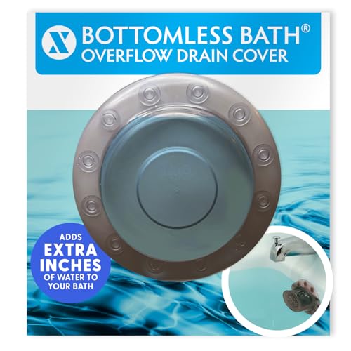 SlipX Solutions Bottomless Bath, Essential Overflow Drain Cover for Bathtub, Best Bath Accessories for Women, Adds Inches of Water to Your Tub for Deeper Soak, 4' Diameter, Bronze