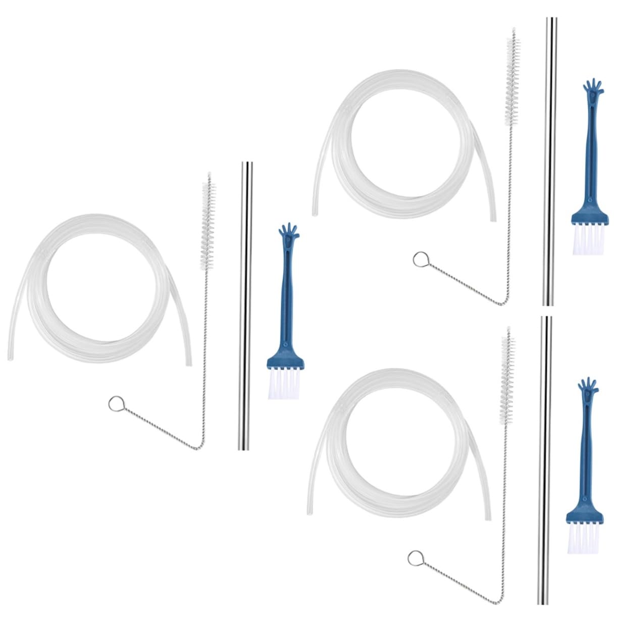 3 Ensembles machines-outils à expresso nettoyage tuyau kit d'accessoires pour expresso avec pièces de rechange pour machine à expresso kit de brosse à tubes Gel de silice