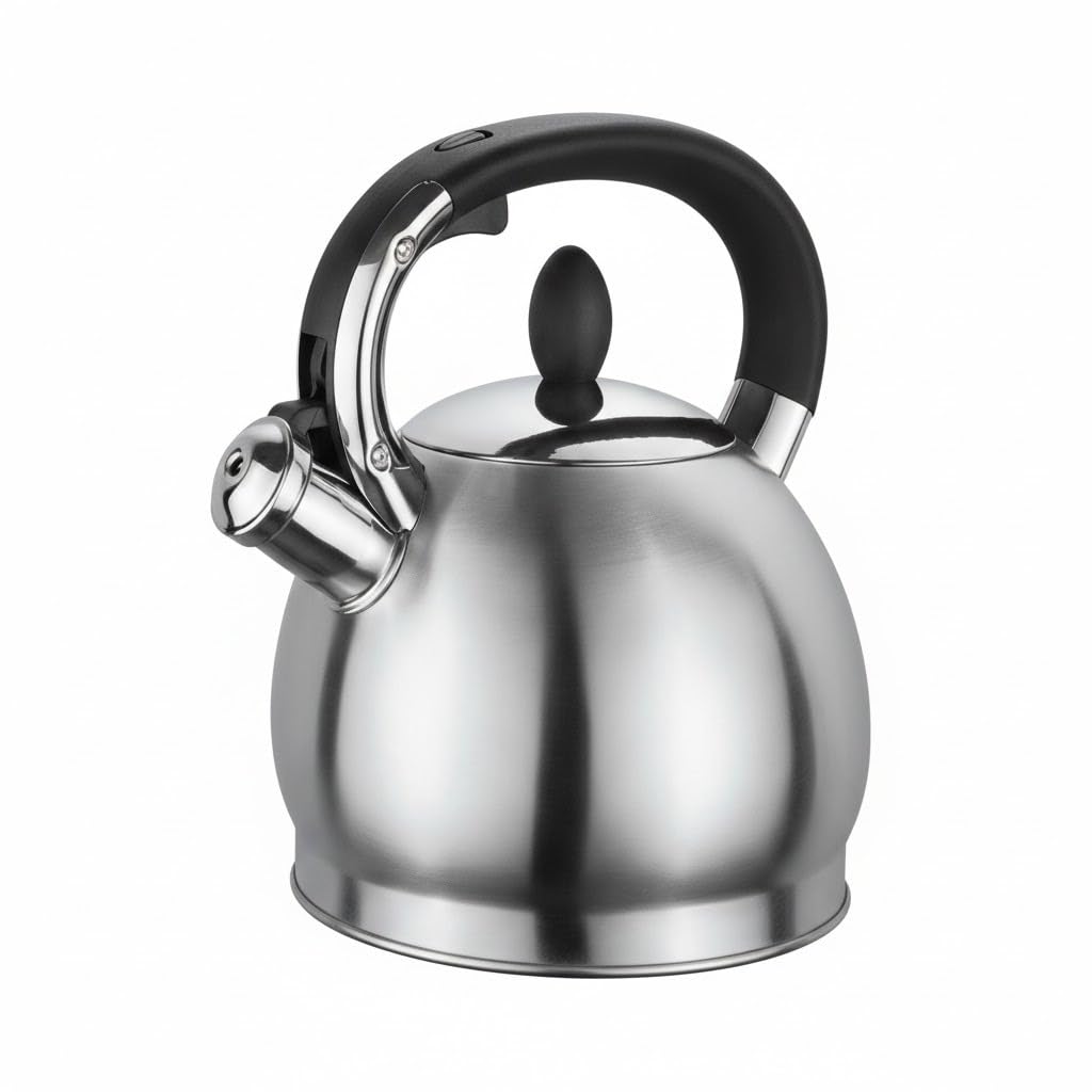 3.5L Stainless Steel Whistling Kettle – Large Capacity Stove Top Tea Kettle with Heat-Resistant Handle for Gas, Electric & Induction Hobs