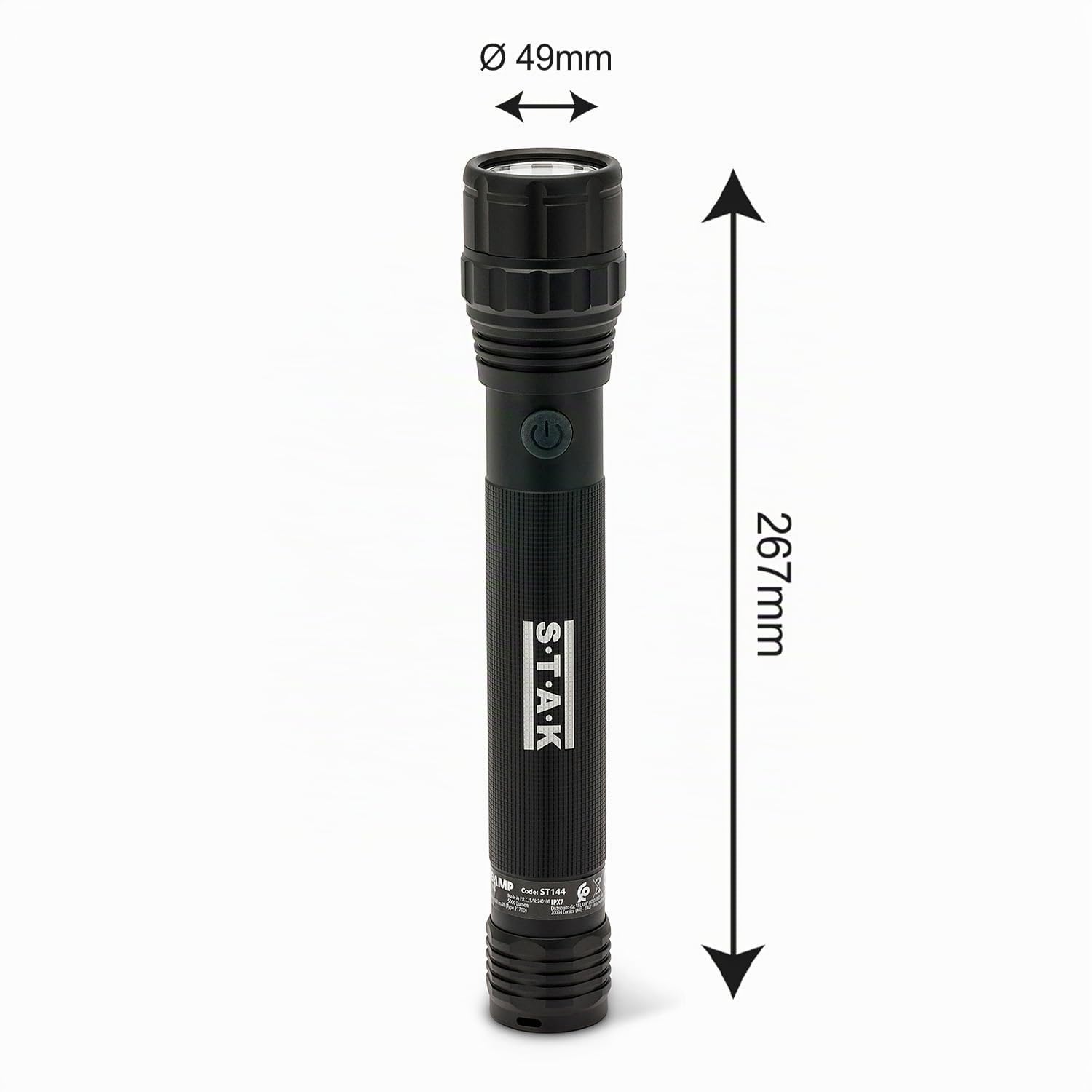 Stak Mamba – Torcia LED 5000 Lumen Ricaricabile con Powerbank - 5 Modalità, Batteria 21700 4000mAh, Impermeabile IPX7, Alluminio Resistente - Per uso Professionale ed escursioni