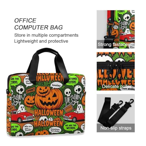 Bolso para portátil de 15.6 pulgadas, naranja y negro miniatura 5