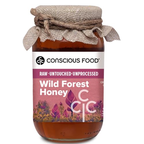 Image of Conscious Food Wild Forest Honey | 500g | 100% Raw, Pure and Natural | Unprocessed & Unpasteurized Honey | Value Pack