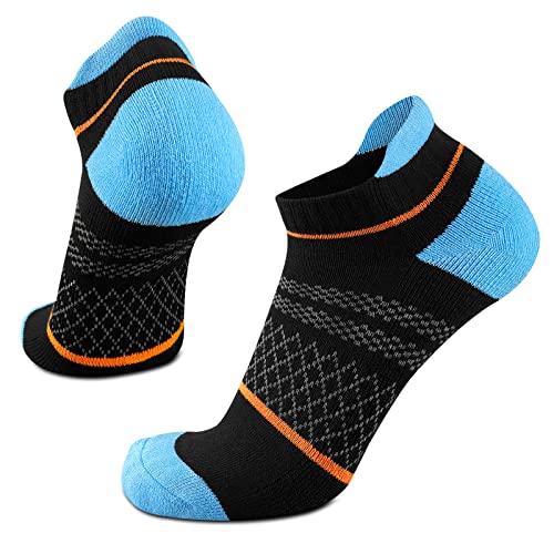 Image of eallco Womens Ankle Socks Athletic Running Short Socks With Cushioned Sole 6 Pairs