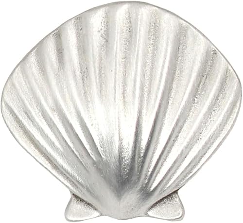 Miniatura 4 de Costello Coastal - Perillas para gabinete de concha marina (juego de 2, pequeño), herrajes de colección de peltre