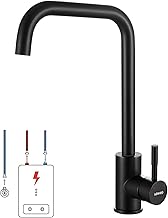 Lonheo Black Kitchen Tap 360° Rotatable Single Lever Mixer Tap High Spout.