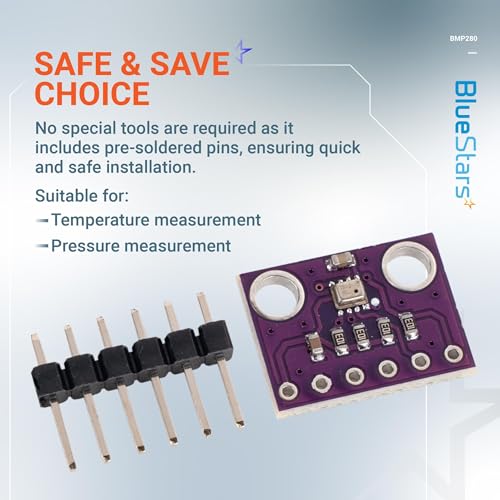 Capteur numérique BMP280 BlueStars 3.3V lot de 2 pour Arduino et Raspberry Pi - 4