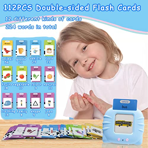 Talking Flash Cards Learning Toys For Toddlers Ages 2 3 4 5 6 Year Old Boys Girls Speech Therapy Toy Autism Toys Educational Preschool Toy Baby Flashcard 224 Sight Words Birthday Gift For Kids 1-3 #TOP2
