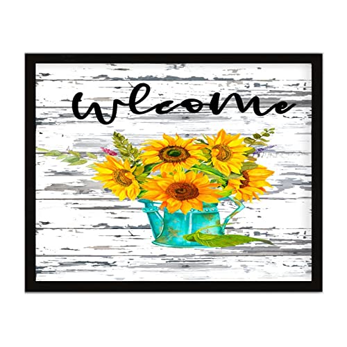 Décoration murale rustique tournesol pour salon et cuisine