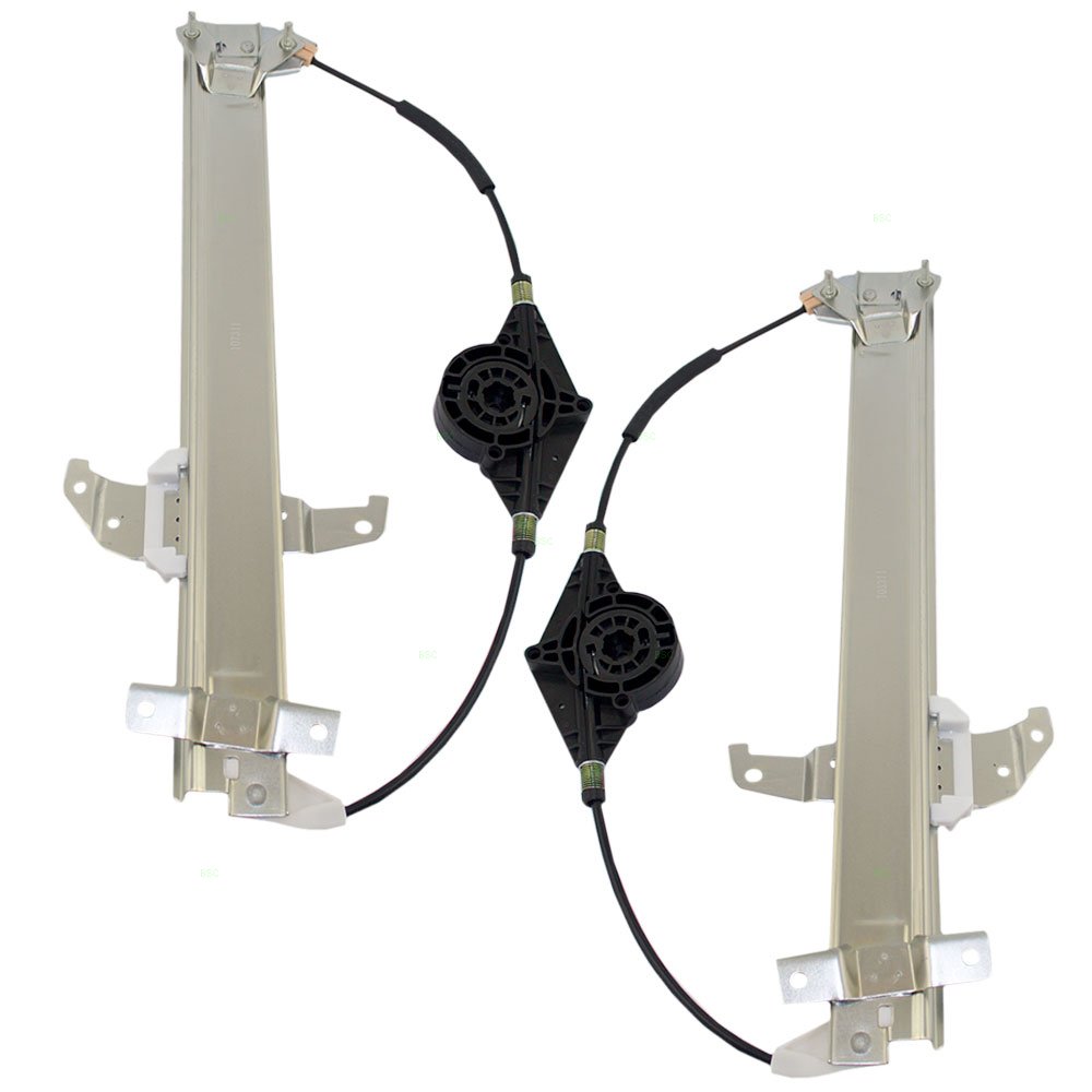 Brock Replacement Driver and Passenger Front Power Window Lift Regulators Compatible with 1994-1997 Town Car F3VY5423209A F3VY5423208A