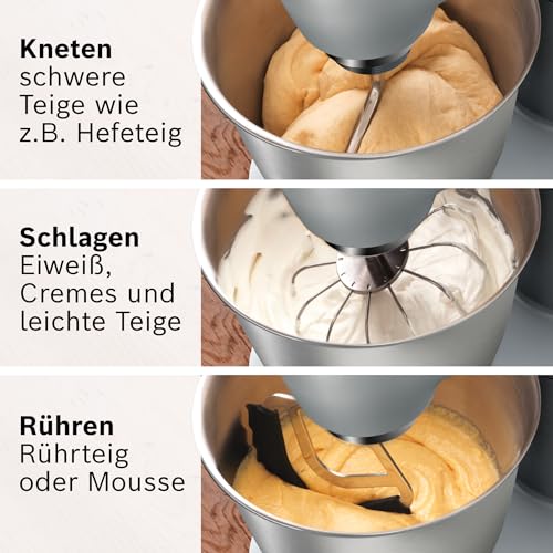 Bosch Küchenmaschine OptiMUM, Edelstahl-Schüssel 5,5 L, spülmaschinenfest, Profi-Knethaken,...