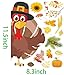 Fall Window Decorations - 113 PCS Window Clings & Stickers, Holiday Turkey Clings for Glass Windows, Perfect for Thanksgiving Home Parties