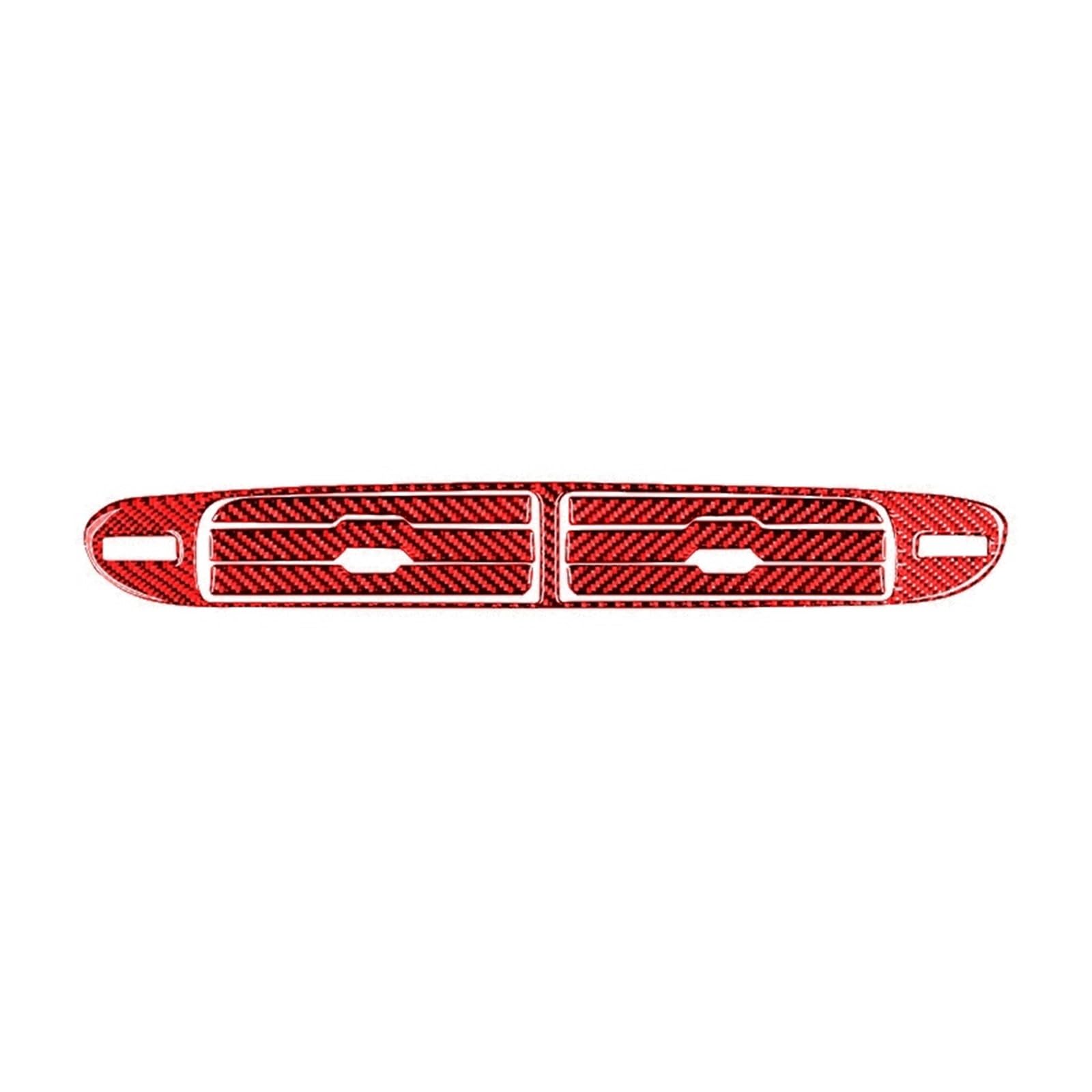 Cover Trim Car Interior Real Carbon Fiber for Chevrolet for Camaro 2010-2015 Interior Car Central Air Outlet Decoration Frame Trim Cover Sticker Accessories Cover Trim(2013-2015(Red))
