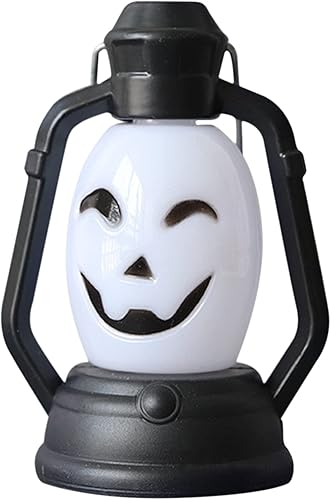 Lámpara de Halloween mini vela decoración de otoño con lazo para colgar luz nocturna LED Iantern funciona con pilas para fiesta de Halloween hogar