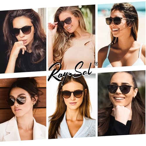Bouryo Polarized Sunglasses for Women Men - Vintage Round Sun Glasses - Lightweight Metal Fashion Shades2