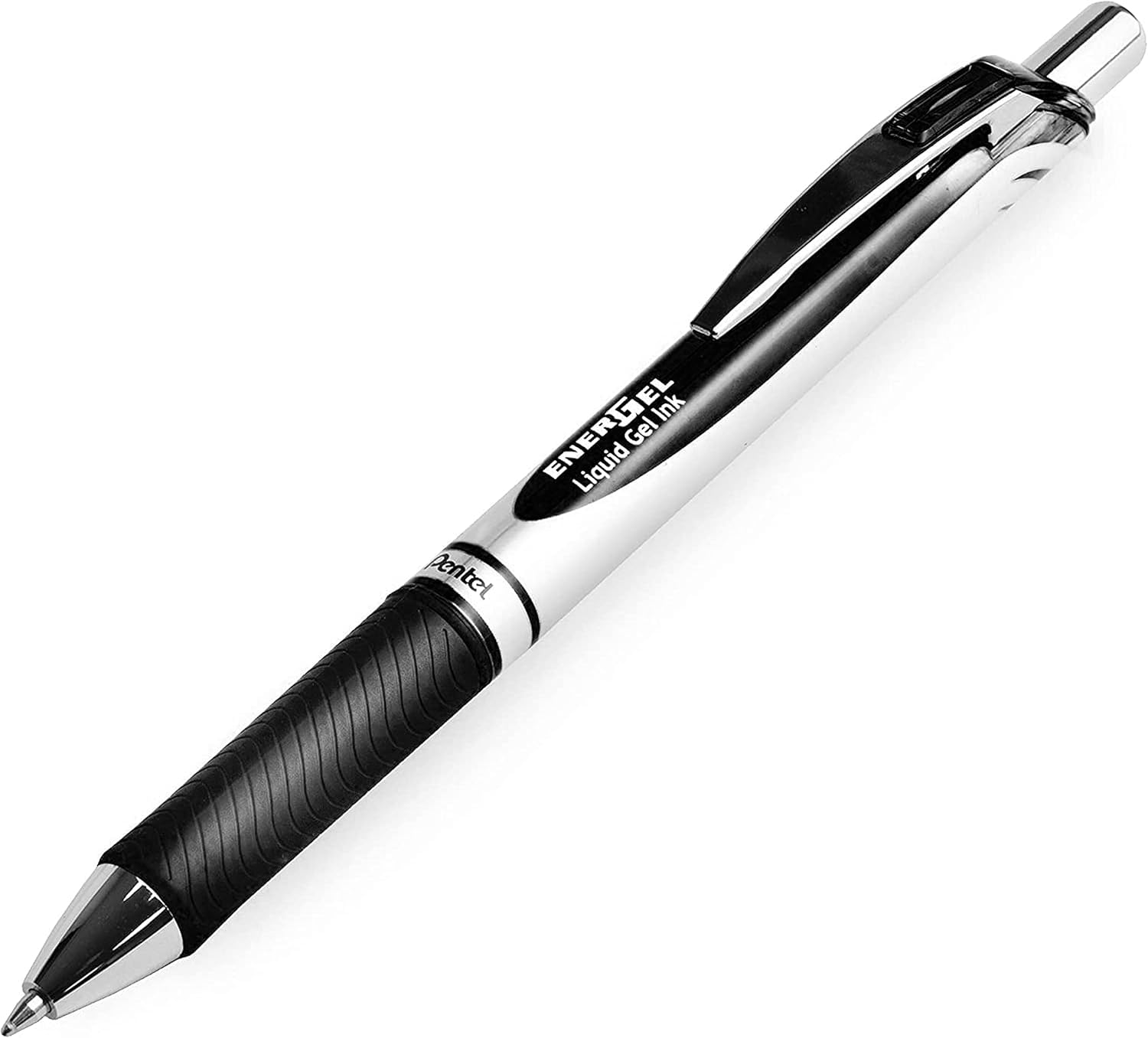 Pentel EnerGel XM BL77 Retractable Liquid Ink Gel Pens - 0.7mm Tip - Black Ink - Pack of 8 - Image 2