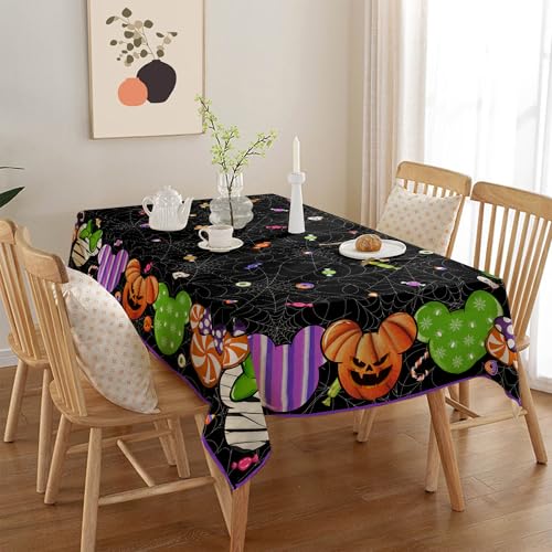 Halloween Decor: Waterproof Cartoon Mouse Tablecloth for Home Party
