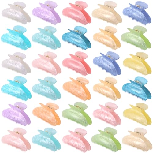 15Pcs Acrylic Hair Claw Clips Cute Large Non-Slip Hold Jaw Clamps Bulk for Thick or Thin Hair Stylish French Barrettes Accessories Girls Home Out Headpiece Party Gift