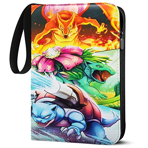 Sammelalbum für Pokemon Karten, 50 Seiten 400 Taschen Sammelkarten Album, Tragbar Wasserdicht PU Karten Halter Heft Ordner Buch, Sammelkartenalben für Sammler sjt4