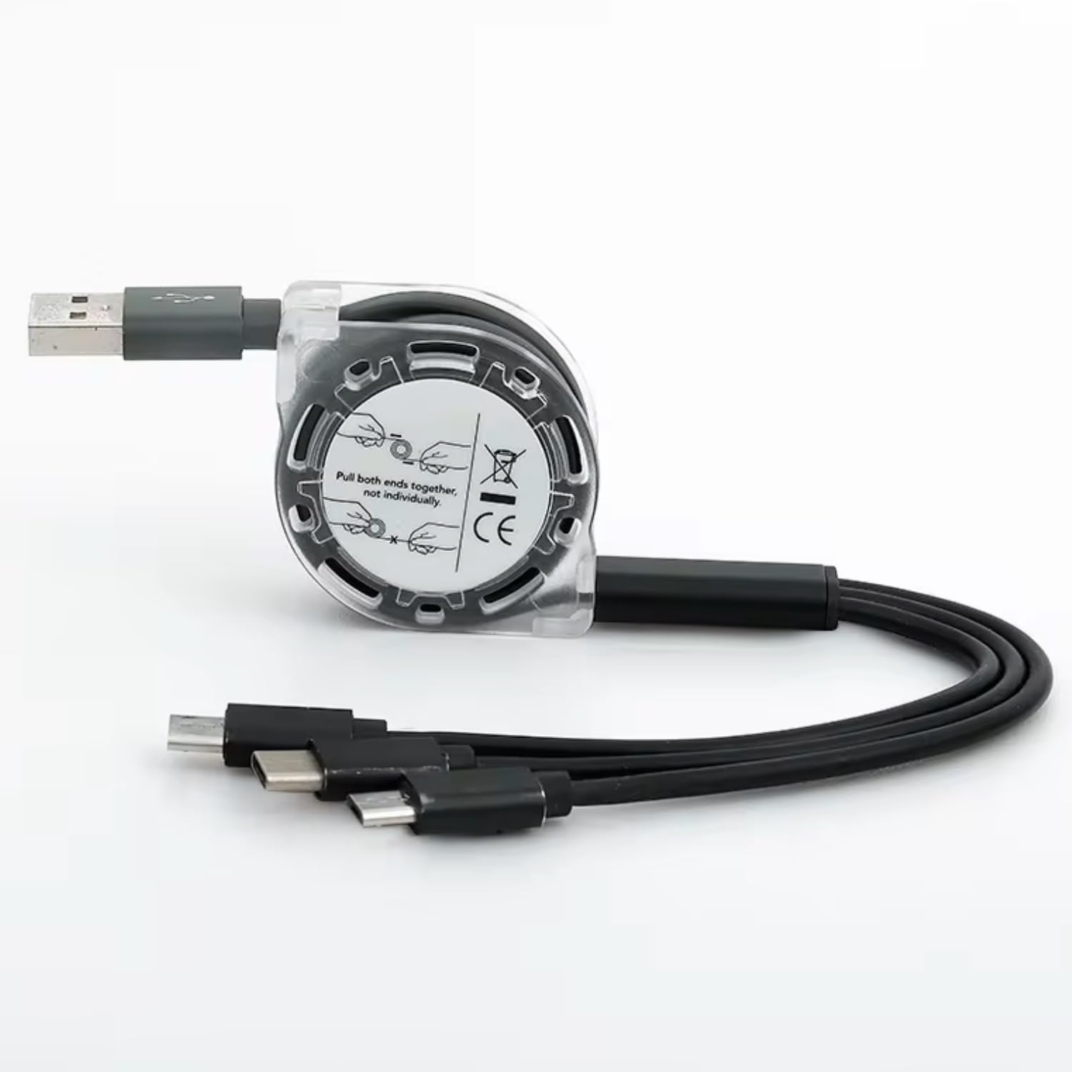 See full amazon price history chart for 3-in-1 Retractable Charging Cable BLACK Universal Device Charger Micro USB USB-C & iOS Connectors Compact Design Adjustable Length Tangle-Free Perfect for Travel Office Car & Home Use Charge Ease 3-in-1 Retractable Charging Cable BLACK Universal Device Charger Micro USB USB-C & iOS Connectors Compact Design Adjustable Length Tangle-Free Perfect for Travel Office Car & Home Use Charge Ease (B0DDD8T2H8) Amazon Price History, Amazon Price Tracker