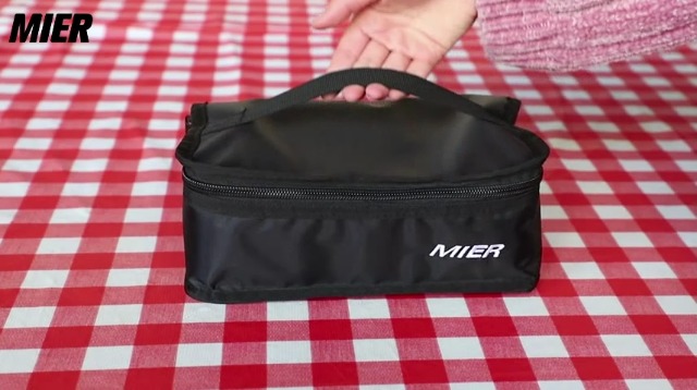 MIER Small Lunch Bag For Kids & Adults Compact Insulated Lunch Box Portable Thermal Mini Cooler For Work School Travel, Black - View #13