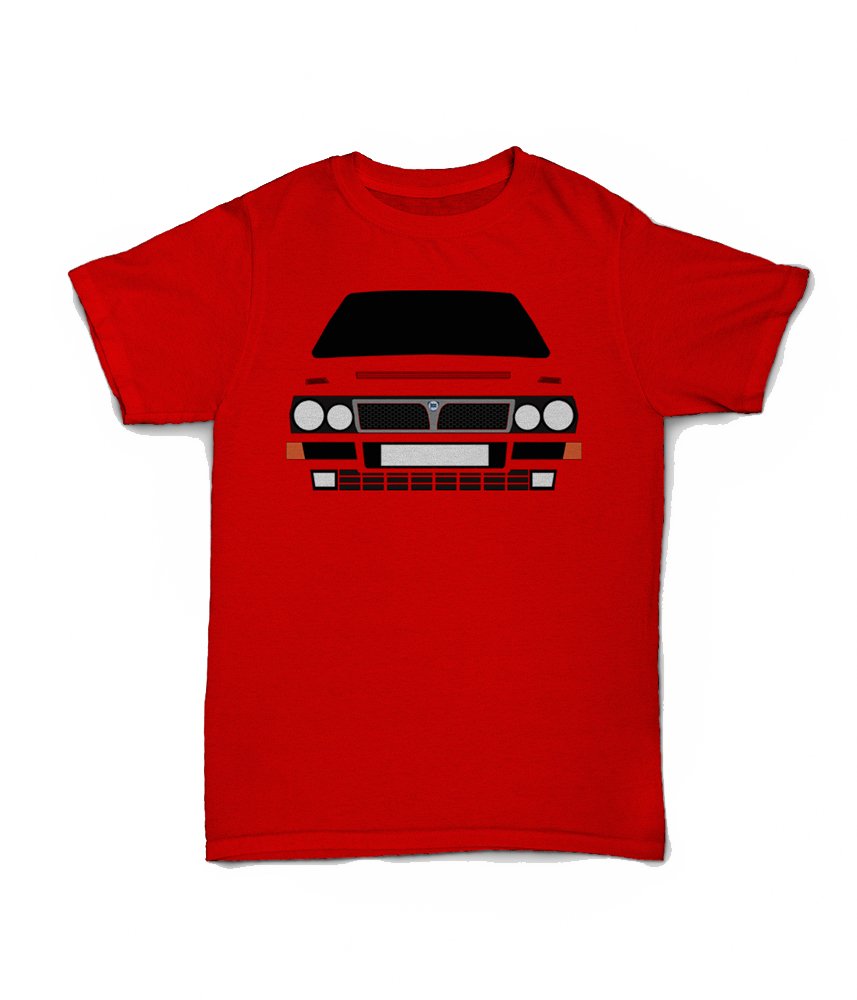 Retro Motor Company Lancia Delta Integrale Customisable T-Shirt Red
