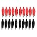 uxcell 20 Pcs Black Red Soft Plastic Coated Testing Probe Alligator Test Clip