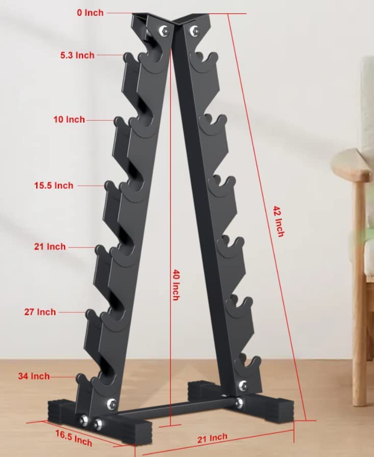 Dumbbells Set Women 4-Tier Dumbbell Weight Stand - A-Frame Storage Rack For Home Gym (Dumbbells Not Included) Dumbell Rack - View #11