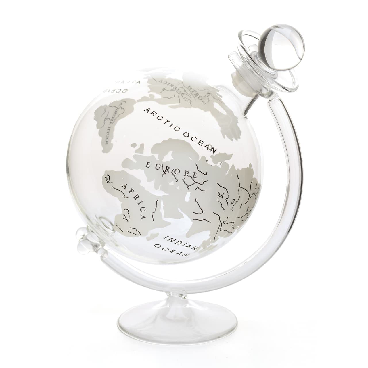 Ckb Ltd®, decanter a forma di globo con supporto a culla e coperchio in sughero e vetro; ideale per whisky, scotch, rum, vodka, tequila e altro ancora; può contenere fino a 700ml