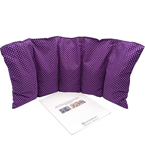 Saco térmico “TOPOS - LILA” – 50 X 20 cm (XL) – relleno con 800gr de huesos de cereza - para microondas y congelador