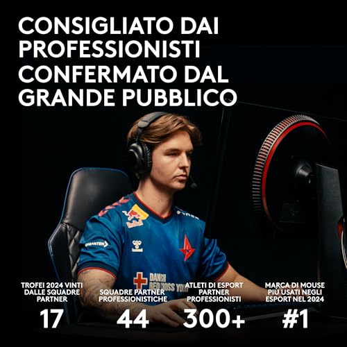 PRO X SUPERLIGHT 2 DEX LIGHTSPEED mouse da gaming wireless, Pro-Grade, leggero, 60 gramos, 5 pulsanti programmabili, sensore a 44.000 DPI, 8K Polling, ricarica USB-C, per PC/Mac - Rosa - Mouse gaming - Immagine 7