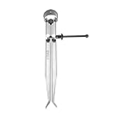 Kozelo Spring Inside Caliper - [8 Inch] Stainless Steel Spring Caliper Straight-Leg Measurement Tool for Size Measuring Use, Silver Tone